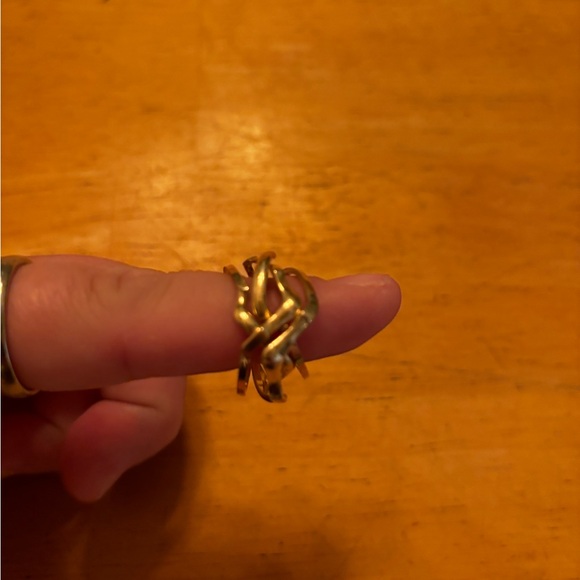 Puzzle Ring 14k Yellow Gold Vintage Estate Jewelry Women's Size 81/2 - Picture 3 of 5